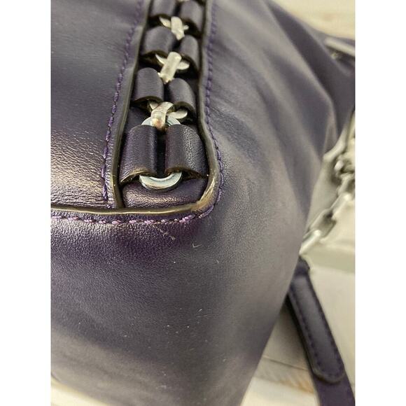 MICHAEL KORS, SMOOTH LEATHER DARK PURPLE WOMENS LARGE CROSSBODY BAG - Picture 9 of 15